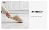 Plush Indoor House Shoes for Couples, Winter Warm Home Slippers, Anti-Slip Sole, Soft Fleece Upper, New 2025 Design