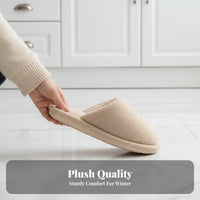 Plush Indoor House Shoes for Couples, Winter Warm Home Slippers, Anti-Slip Sole, Soft Fleece Upper, New 2025 Design