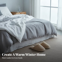 Plush Indoor House Shoes for Couples, Winter Warm Home Slippers, Anti-Slip Sole, Soft Fleece Upper, New 2025 Design