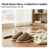 Men's Plush House Shoes, Winter Anti-Slip Indoor, Thick Fleece Lining, Comfortable Home Footwear, 2025