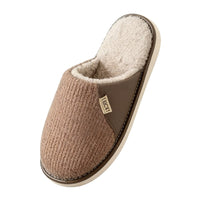 Men's Plush House Shoes, Winter Anti-Slip Indoor, Thick Fleece Lining, Comfortable Home Footwear, 2025