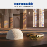 Arab Design Knitted Kufi, Thin Breathable Muslim Prayer Hat