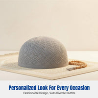 Arab Design Knitted Kufi, Thin Breathable Muslim Prayer Hat