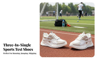 Student Fitness Exam Shoes, Three-in-One Sports Athletic Shoes for Girls, 2025 Autumn Winter, Running, Jumping, Training