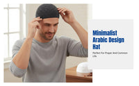 Men's Mesh Kufi Cap, Knitted Yarn, Breathable, Simple Arab Design, Four Seasons, Comfortable, Multiple Colors