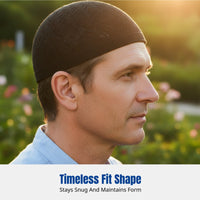 Men's Mesh Kufi Cap, Knitted Yarn, Breathable, Simple Arab Design, Four Seasons, Comfortable, Multiple Colors
