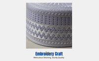 Men's Embroidered Ethnic Cap, Saudi Flat Top, Contemporary Design, Round Edge, Brimless