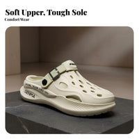 Men's Clog Sandals, Summer Sports, Closed Toe, Non-Slip, Outdoor Beach Shoes