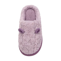 Plush Cotton House Shoes, Thick Sole, Women's Indoor Home Shoes, Winter Warm, Non-Slip Foam, Snug Fleece