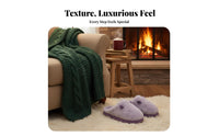 Plush Cotton House Shoes, Thick Sole, Women's Indoor Home Shoes, Winter Warm, Non-Slip Foam, Snug Fleece
