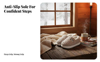 Plush House Shoes, Women's Indoor, Thickened, Warm Full Heel, Non-Slip, Autumn Winter