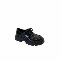 British Style Platform Loafers, Black Leather Women's Shoes, Autumn Winter 2025, Versatile, Casual, Thick Sole