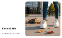Women's Platform Sneakers, Genuine Leather, Korean Style, Thick Sole, Casual Board Shoes, Versatile Student Trend