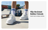 Women's Platform Sneakers, Genuine Leather, Korean Style, Thick Sole, Casual Board Shoes, Versatile Student Trend