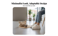 Women's Platform Sneakers, Genuine Leather, Korean Style, Thick Sole, Casual Board Shoes, Versatile Student Trend