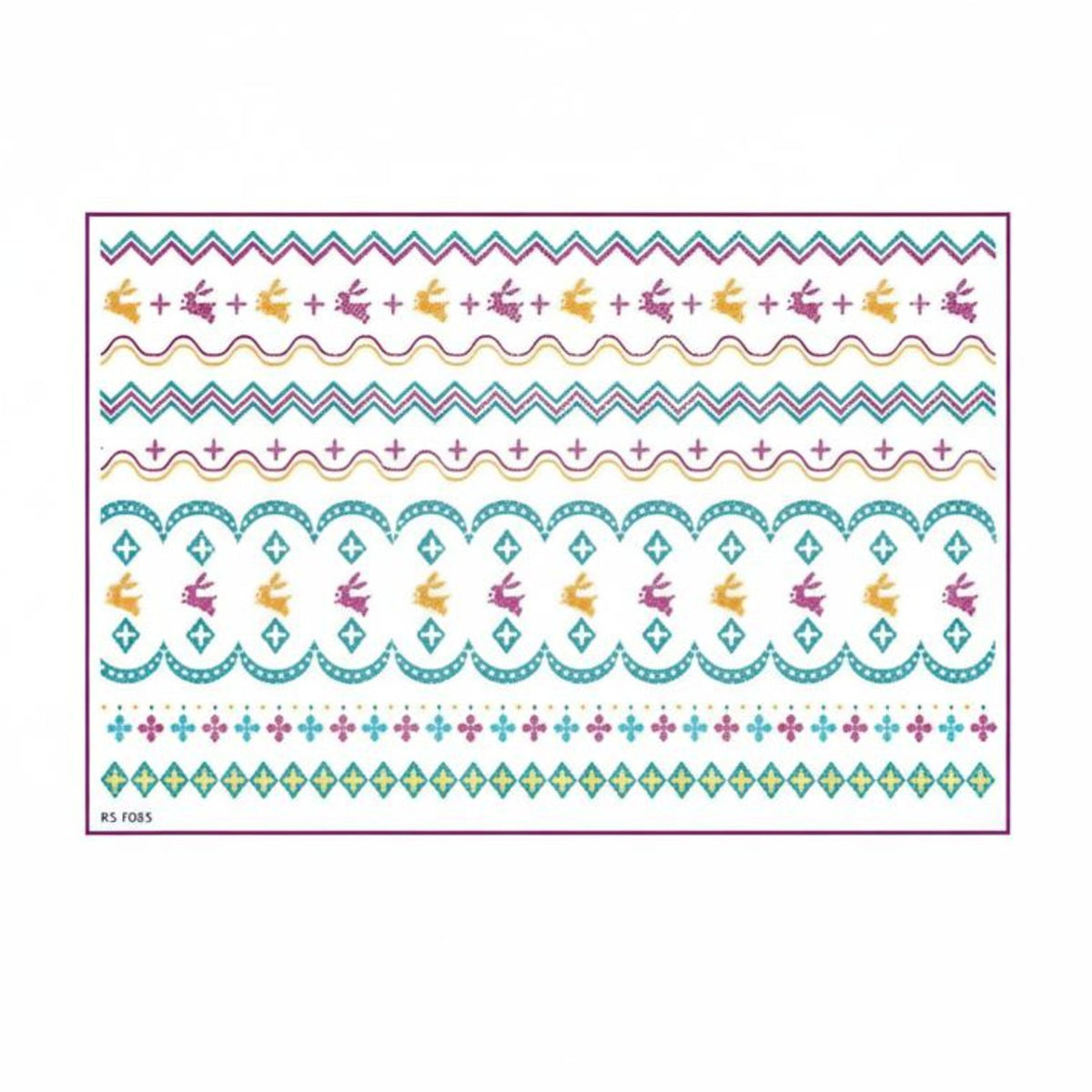 Easter Glow Oval Temporary Skin Decal Stickers, Holiday Party Decoration, Waterproof, Random Design
