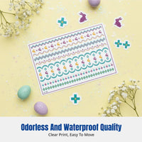 Easter Glow Oval Temporary Skin Decal Stickers, Holiday Party Decoration, Waterproof, Random Design