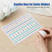 Easter Glow Oval Temporary Skin Decal Stickers, Holiday Party Decoration, Waterproof, Random Design