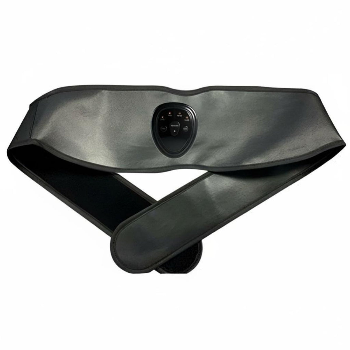 EMS Slimming Belt, Intelligent Abdominal Muscle Waist Support, Wireless Battery, Premium Leather, Foldable, Grey