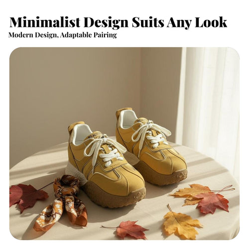 Autumn 2025 Women's Dad Shoes, Height Boost, Thick Sole, Relaxed Design