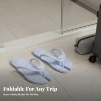 Foldable Travel Flip Flops, Lightweight Non-Slip House Shoes, Bathroom Use