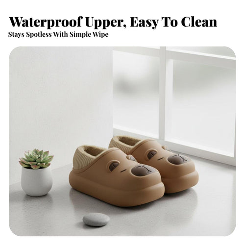 Capybara Cartoon house shoes, Waterproof, Non-Slip, Plush, Warm, Thick Sole, Winter Shoes for Women & Men