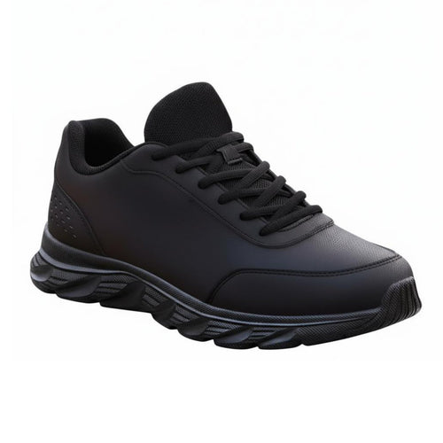 Men's Lightweight Mesh Athletic Shoes, Breathable Running Sneakers, Black Work Leisure
