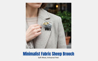 Wool Felt Brooch, Handmade Cartoon Sheep Pin, Cute Accessory for Coat, Sweater, Bag, Random Design