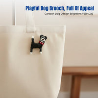 Handmade Wool Brooch, Cute Dog Pin, Cartoon Animal Accessory for Coat, Sweater, Bag