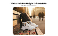 Autumn Winter Men's High Top Sneakers, Height Boost, Korean Style, Casual Shoes