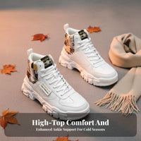Autumn Winter Men's High Top Sneakers, Height Boost, Korean Style, Casual Shoes