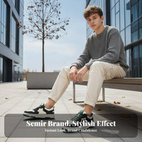 Men's relaxed board Shoes, Winter Fleece Lined Low-Top athletic shoes, Warm Youth athletic look