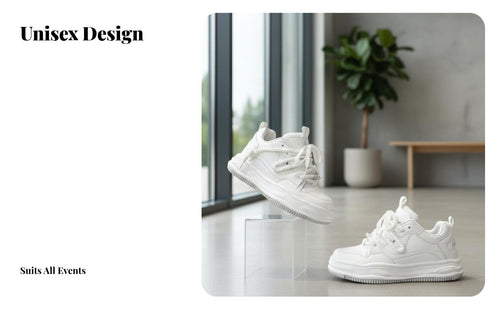 cream shoes, 8cm Height Increase, Unisex Chunky Sole, fashionable Minimalist Board Shoes