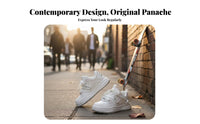 cream shoes, 8cm Height Increase, Unisex Chunky Sole, fashionable Minimalist Board Shoes