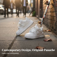 cream shoes, 8cm Height Increase, Unisex Chunky Sole, fashionable Minimalist Board Shoes