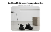 Dad Shoes, Height Boost, Black Fighter Urban Design, Unisex, Autumn Winter, Plush Lined, Lightweight