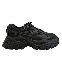 Dad Shoes, Height Boost, Black Fighter Urban Design, Unisex, Autumn Winter, Plush Lined, Lightweight