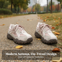 Women's Hiking Sneakers, Autumn Collection, Chunky Sole, Unisex Dad Shoes, Adaptable Casual