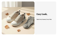 Men's Low-Top Canvas Shoes, Fall 2025, Thick Sole, Breathable, Casual, Versatile Work Sneakers