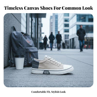 Men's Low-Top Canvas Shoes, Fall 2025, Thick Sole, Breathable, Casual, Versatile Work Sneakers