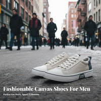 Men's Low-Top Canvas Shoes, Fall 2025, Thick Sole, Breathable, Casual, Versatile Work Sneakers