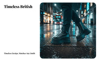 Genuine Leather Ankle Boots, British Style Elevated Short Boots, 9cm Thick Sole Leg Effect, Fastener Closure