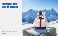 Multi-Functional Kids Down Jacket, Winter Ski Coat, Outdoor Windproof Hooded Puffer, Unisex
