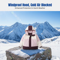 Multi-Functional Kids Down Jacket, Winter Ski Coat, Outdoor Windproof Hooded Puffer, Unisex