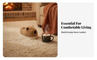 Capybara Plush House Shoes, Closed Back, Unisex, Cute Winter Indoor Slippers