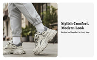 Men's Dad Shoes, Thick Sole Height Boost, Soft Sole, Retro Seasonal Style