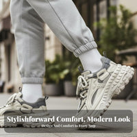 Men's Dad Shoes, Thick Sole Height Boost, Soft Sole, Retro Seasonal Style