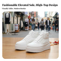 Cream Height Increasing Shoes, Elevated Sole, Korean Trend, Discreet Boost, Everyday, Cosplay