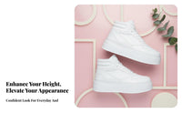Cream Height Increasing Shoes, Elevated Sole, Korean Trend, Discreet Boost, Everyday, Cosplay