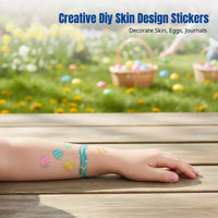Temporary Skin Decal Sticker, Easter Shiny Oval, Party, DIY, Random Design